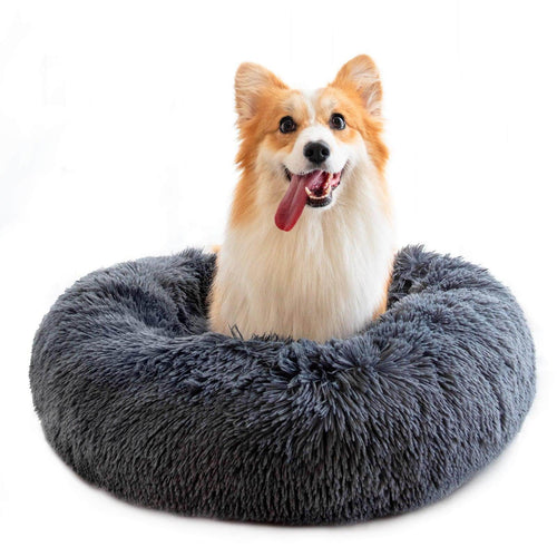 Cama donut de lujo para mascotas Luxury Plush MITZON - suave y redonda