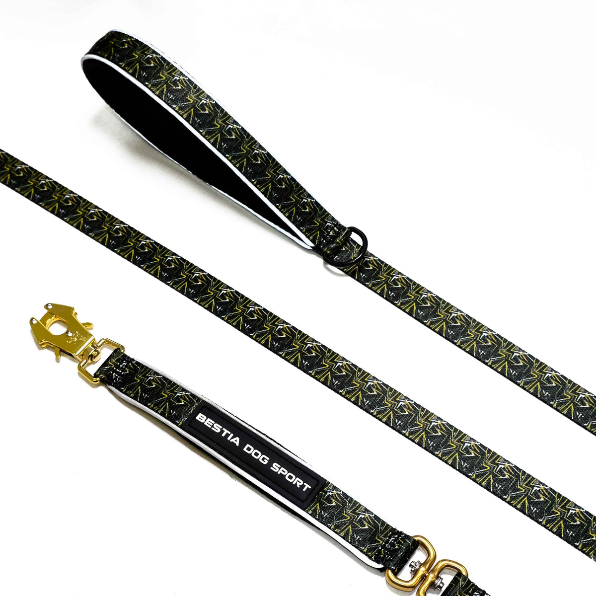 Correa Bestia GripPro Sport con estampado dorado para perros - agarre profesional premium - MITZON
