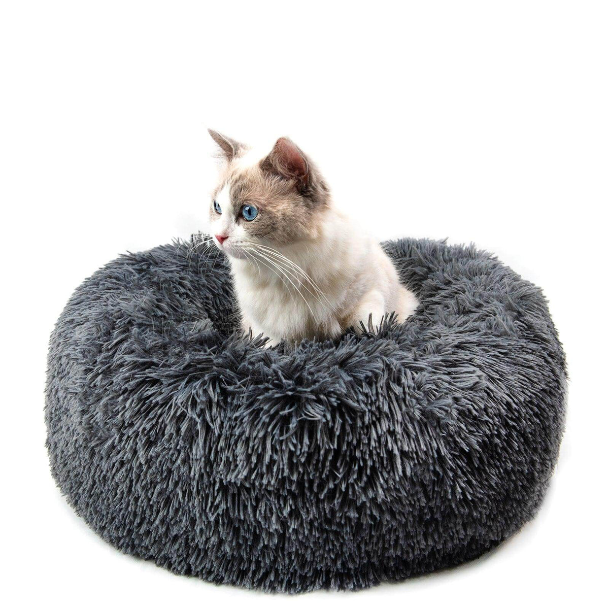 Cama donut de lujo para mascotas Luxury Plush MITZON - suave y redonda