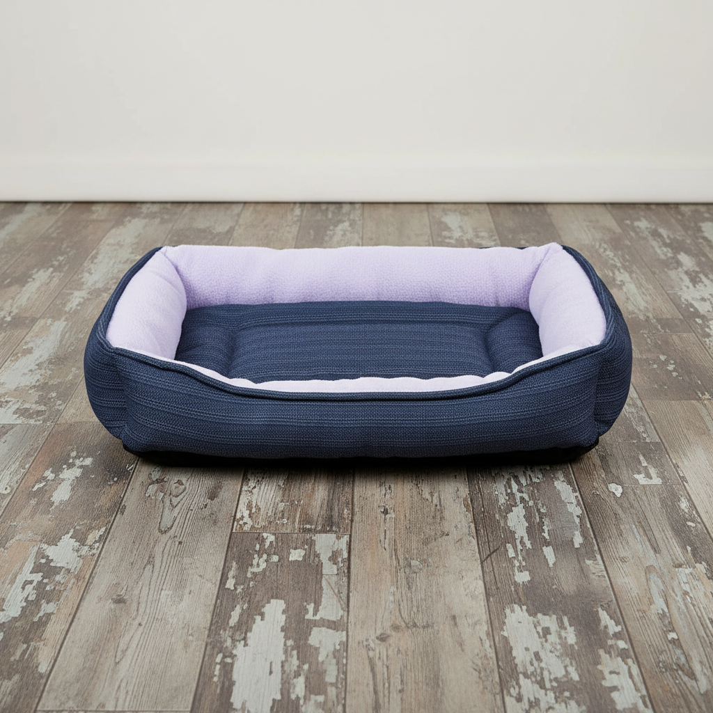 Cama para perro mediana acolchada rosa de Mitzon, parfaite pour le confort des animaux.