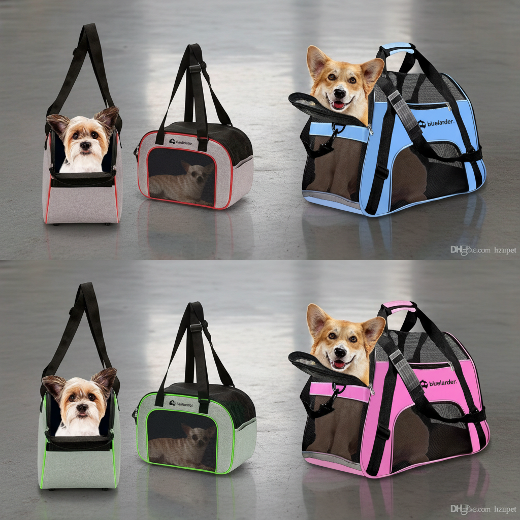 Mochila transportadora pour chien petit pliable Mitzon avec fenêtres de mailles pour voyages confortables