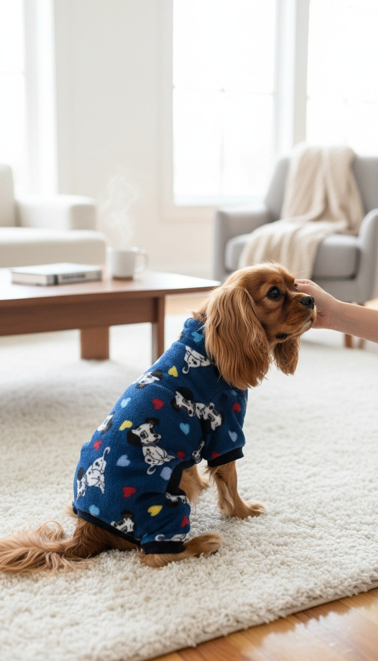 Pyjama Dálmatas MITZON - Doberman en terraza con vista al mar