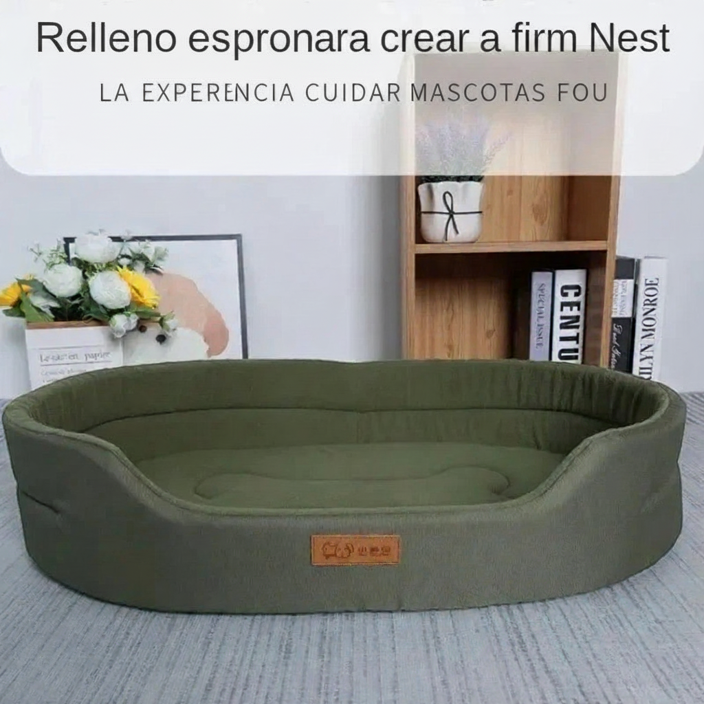 Cama sofá impermeable para perro antiácaros de Mitzon, cómoda y fácil de limpiar, ideal para mascotas.
