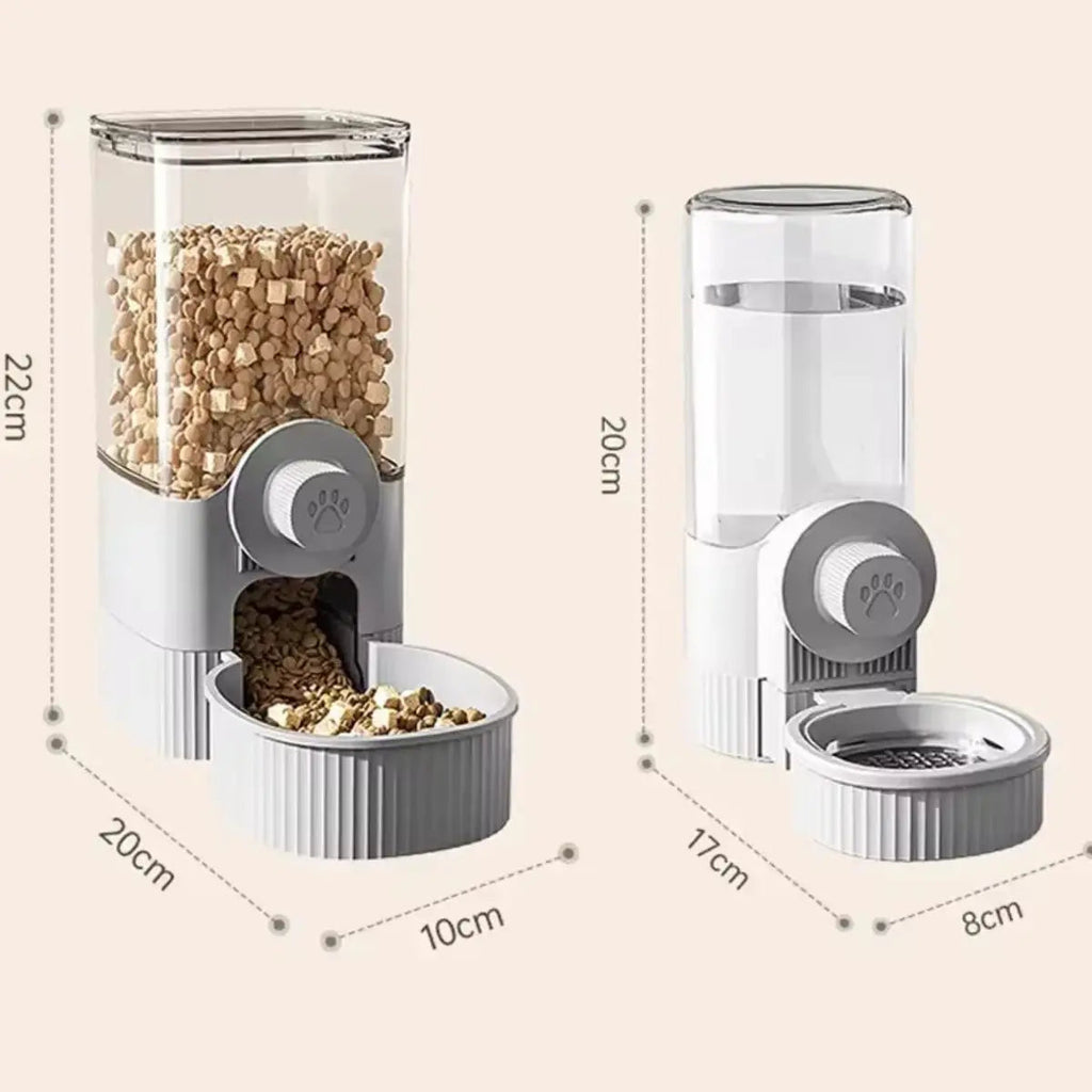 kit comedero y bebedero automatique pour cage Mitzon, 2 en 1 avec distributeur de nourriture et d'eau