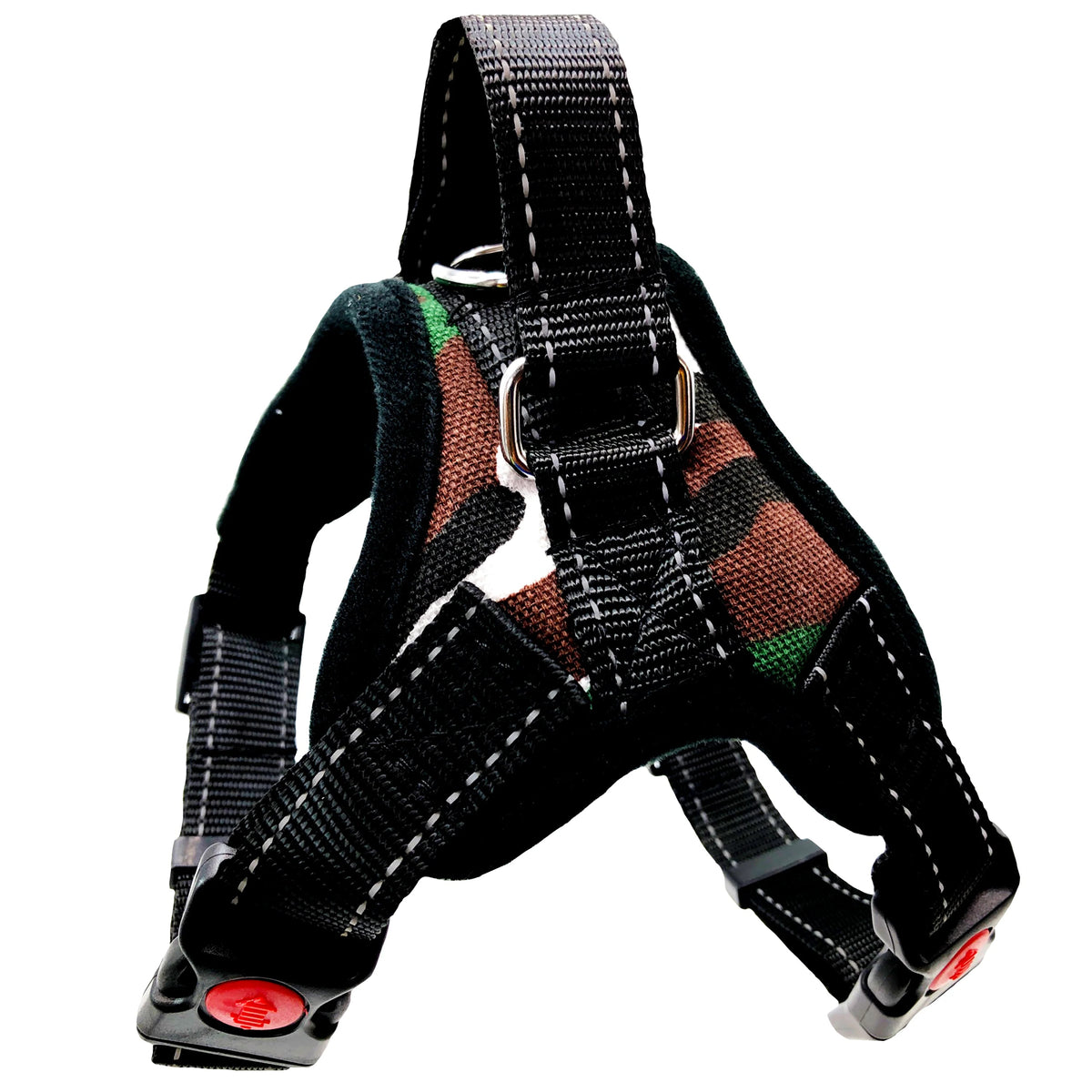 arnés de seguridad para perro mediano y grande Mitzon, acolchado y ajustable, diseño cómodo y seguro.