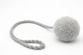 Wool Pom Tug Toy - Grey