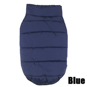 Chaleco abrigador para perro con forro polar en couleur bleue, conçu pour les journées froides.