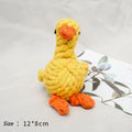 Juguete mordedera de cuerda para perro divertido en forma de pato amarillo, ideal para morder y limpiar dientes.