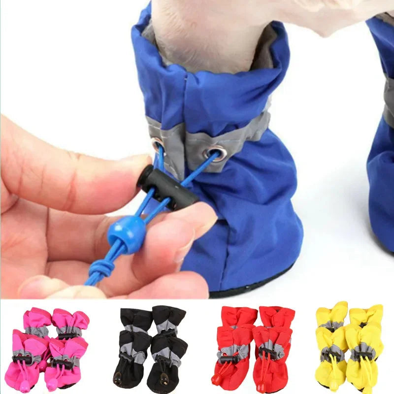 Zapatos impermeables para perro antiderrapantes coloridos con ajuste para patas de perro, Mitzon.