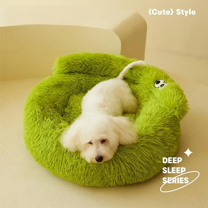 Cama suave de felpa para gatos y perros MITZON - cojín cálido y acogedor