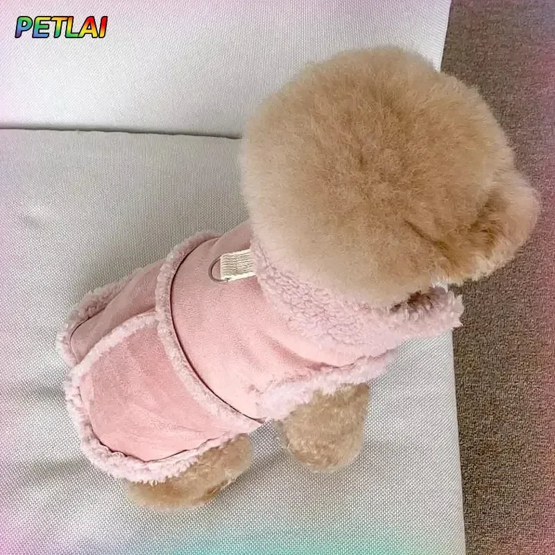 Chaleco de algodón para perro en color rose pour un confort optimal et une liberté de mouvement.