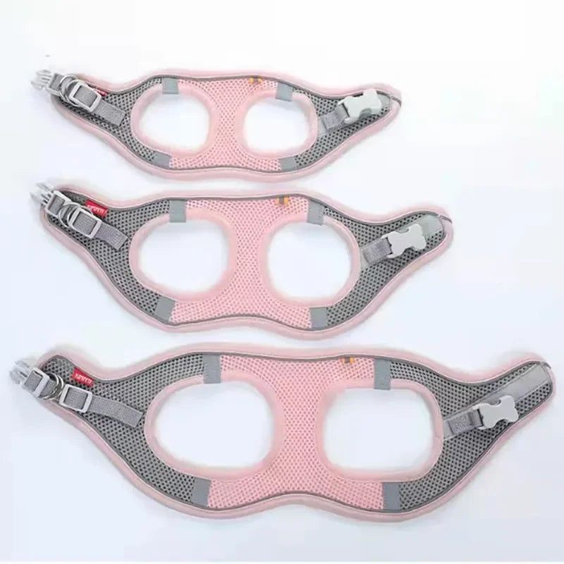 Arnés reflejante y transpirable con correa para perro Mitzon en trois tailles disponibles, conçu pour le confort des animaux.