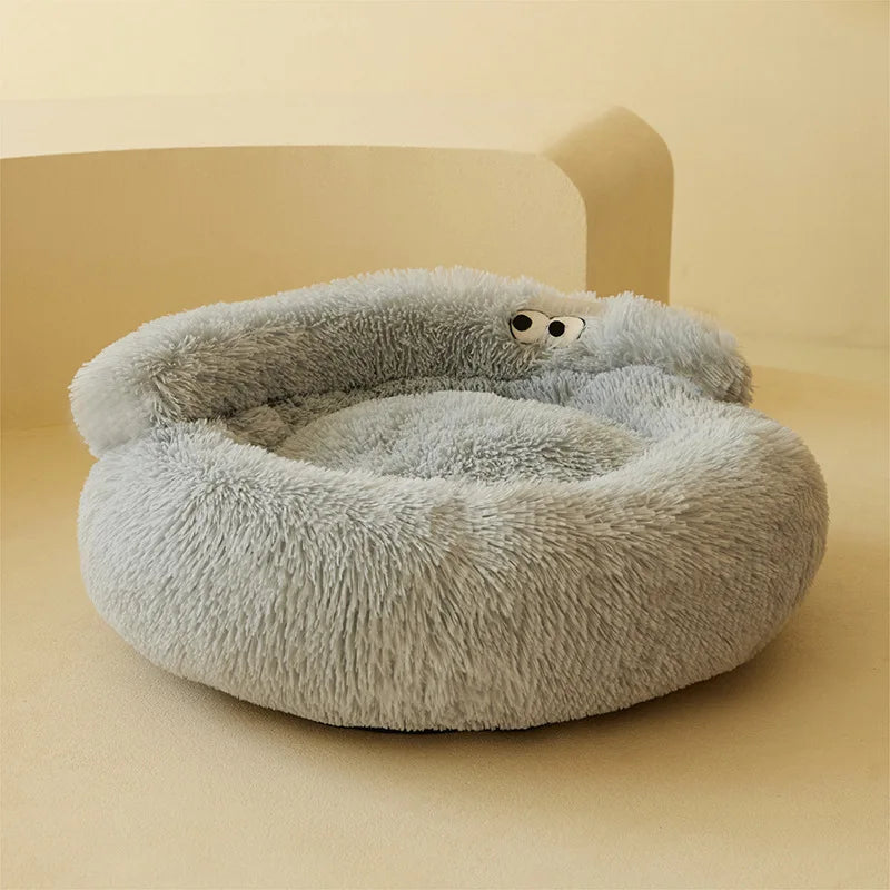 Cama suave de felpa para gatos y perros MITZON - cojín cálido y acogedor