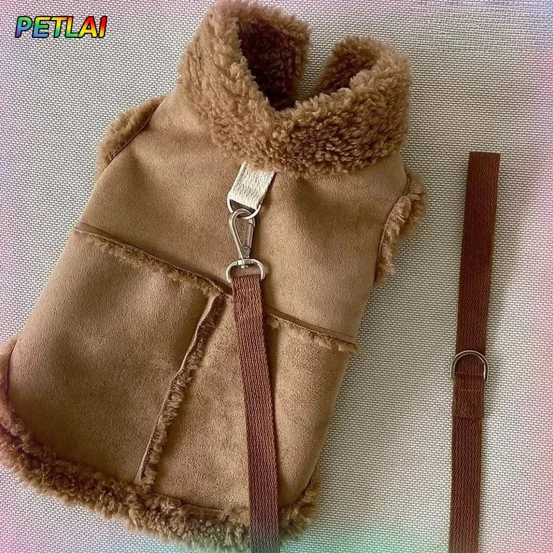 Chaleco de algodón para perro con diseño cómodo et doux, idéal pour les jours frais.