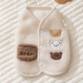 chaleco de pana con osito para perro, chaleco suave y cálido con diseño de ositos adorables.