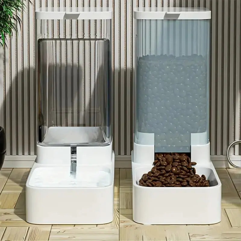 Comedero y bebedero automático por gravedad para perro 3.8 L avec distributeur de nourriture et d'eau.