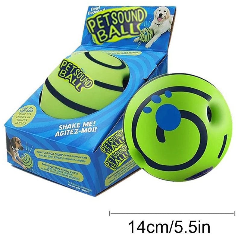 Pelota interactiva con sonido para perro Giggle Ball dans son emballage, conçue pour divertir et activer votre animal.