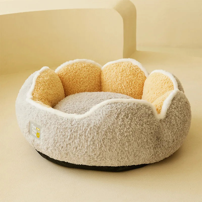 Cama suave de felpa para gatos y perros MITZON - cojín cálido y acogedor
