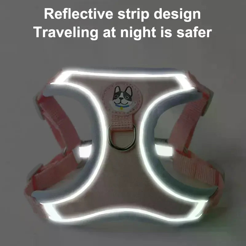 arnés con correa ajustable y reflejante para perro Mitzon avec design de bandes réfléchissantes