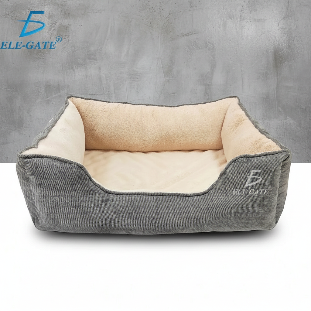 Cama para perro pequeño gris suave y resistente Mitzon, confortable et hygiénique pour le repos de votre animal.