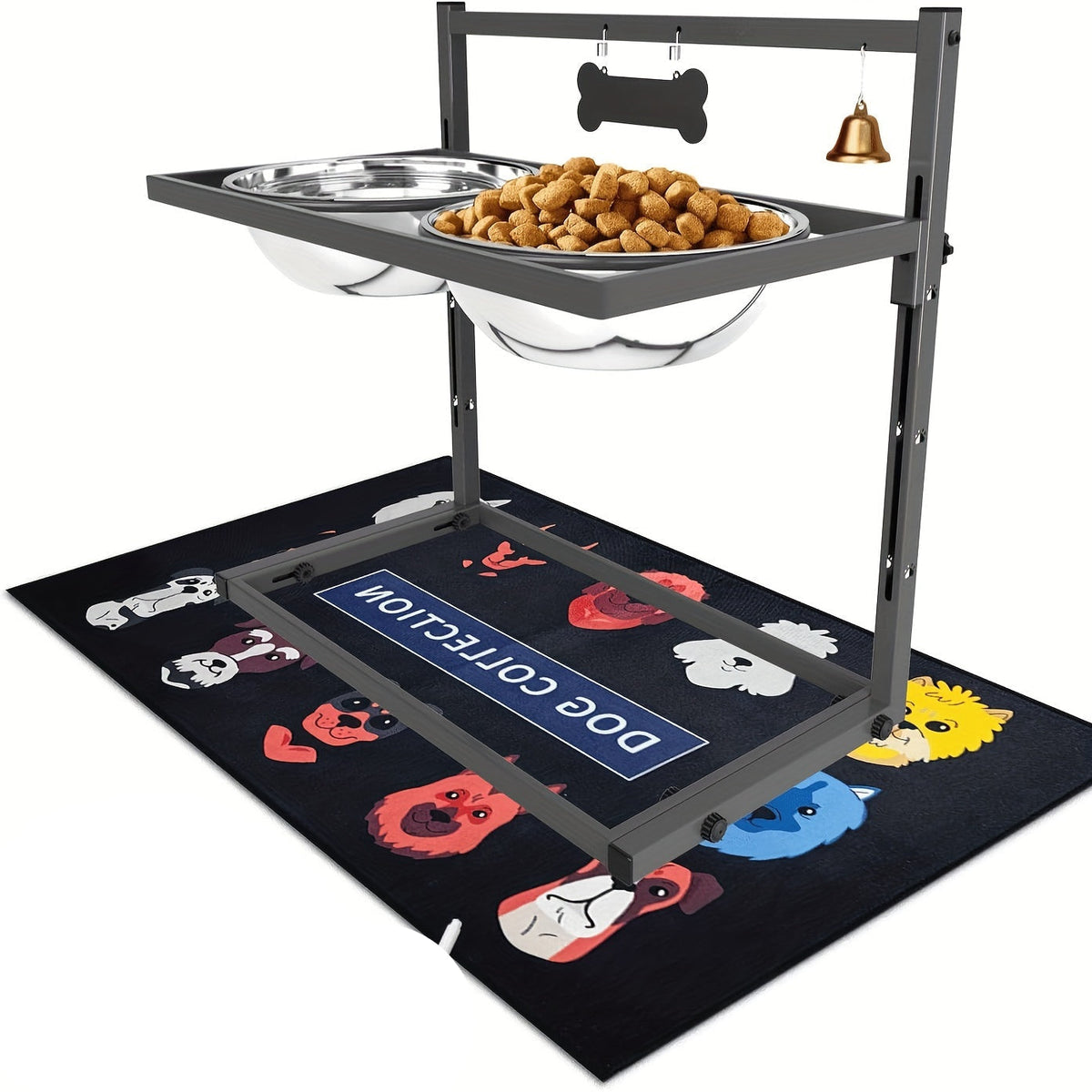 Comedero elevado para perros grandes MITZON - ergonómico y fácil de limpiar