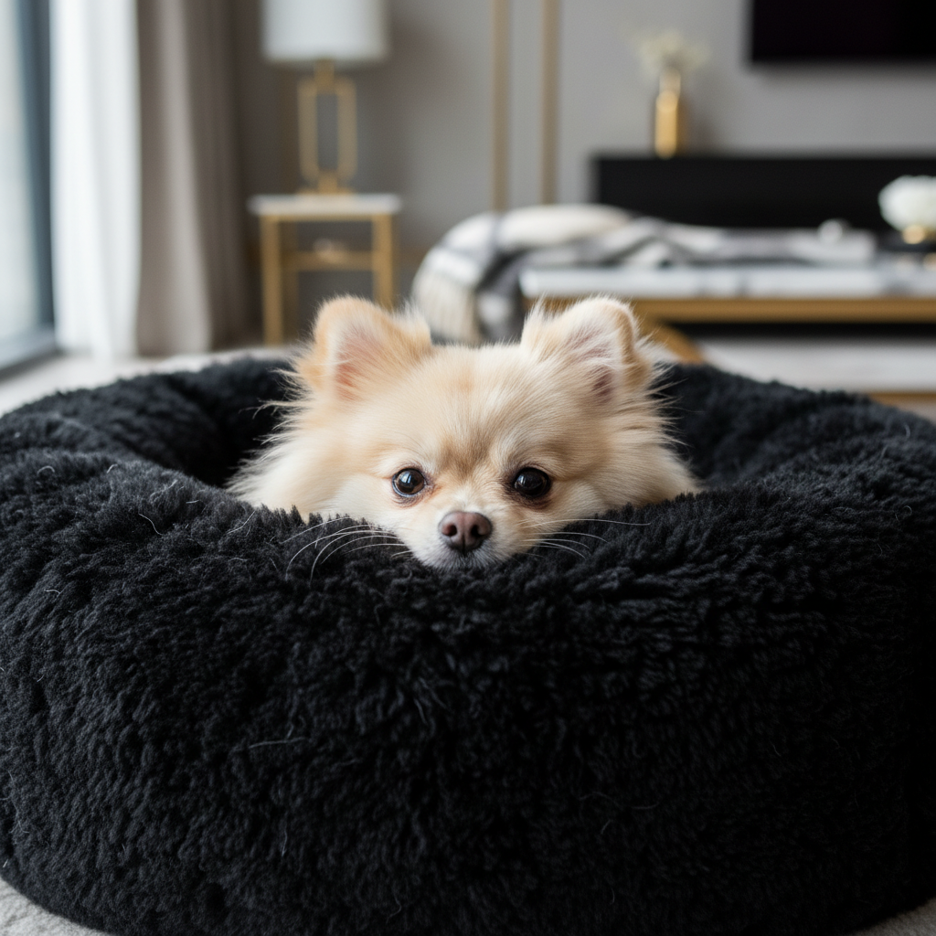 Cesta Cómoda de Peluche Suave para Perro