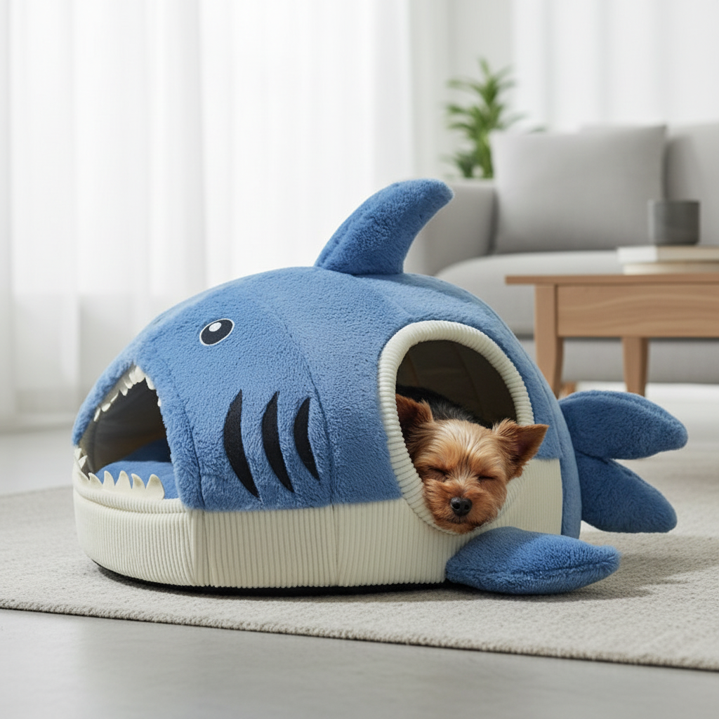 Cama Tiburón para Perros | Diseño Divertido