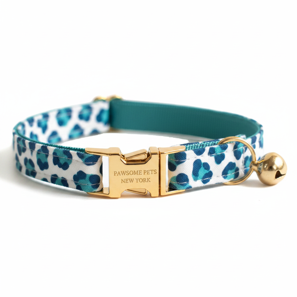 COLLAR PEQUEÑO PARA PERROS Y GATOS - AZUL LUNA