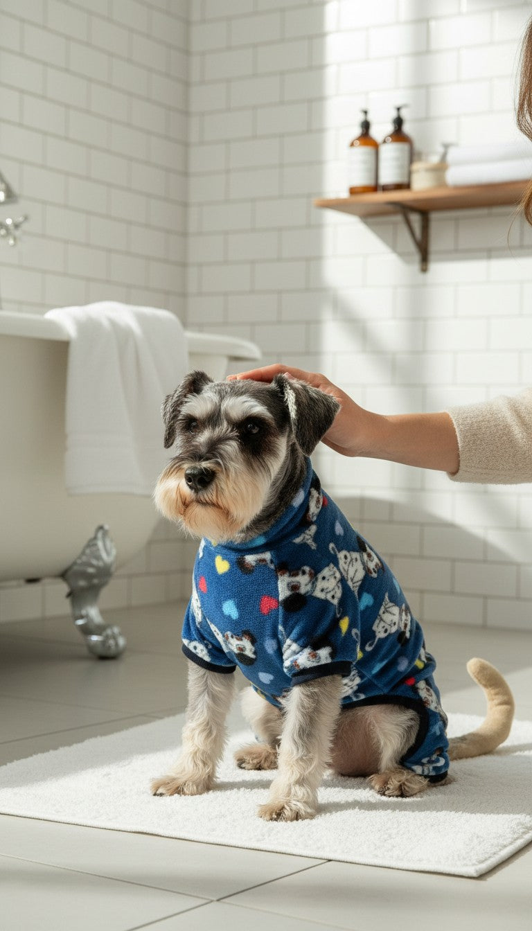 Pyjama Dálmatas MITZON - Perro en garage con camioneta