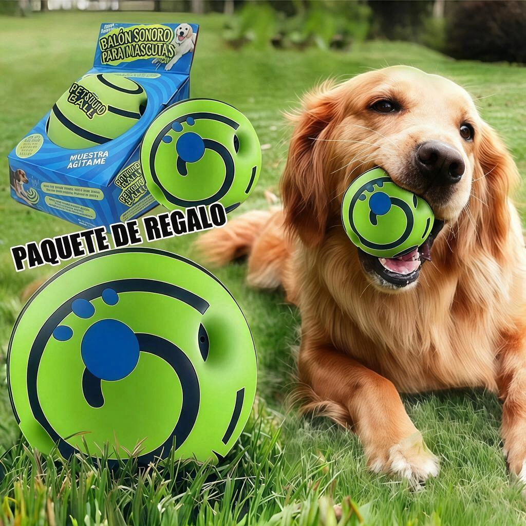Pelota interactiva con sonido para perro Giggle Ball, ideal para el juego y la diversión de tu mascota.