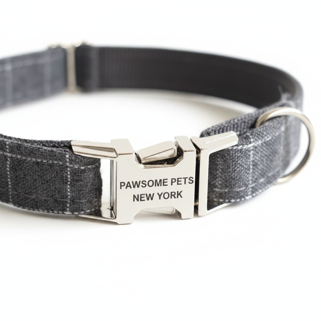 COLLAR PERRO Y GATO TALLA PEQUEÑA - GRIS NIEBLA