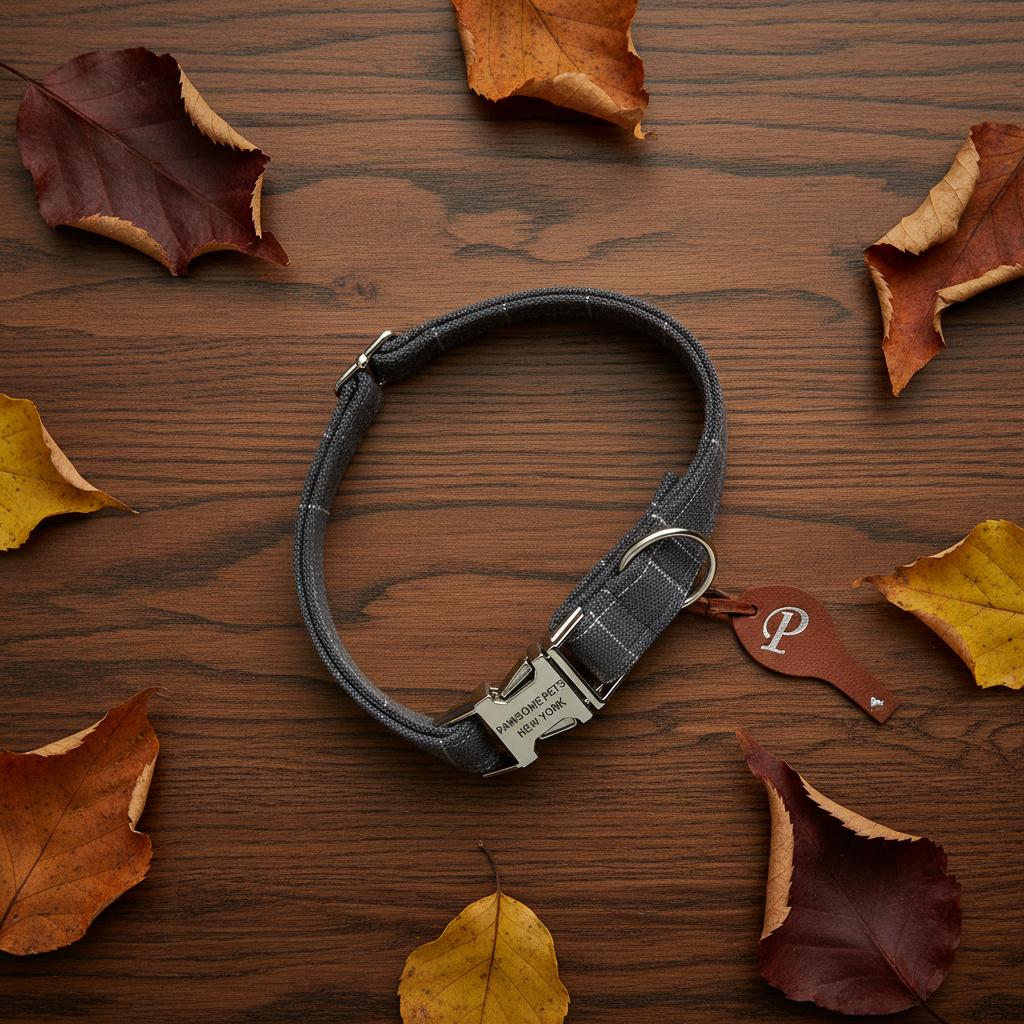 COLLAR PERRO Y GATO TALLA PEQUEÑA - GRIS NIEBLA