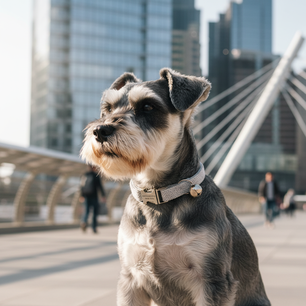 COLLAR PARA PERRO Y GATO DE TAMAÑO PEQUEÑO - GRIS PLATEADO