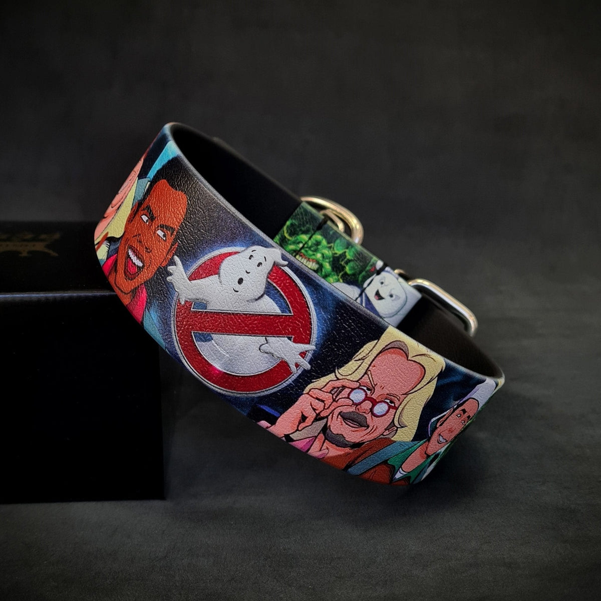 Collier pour chien MITZON Ghosts en biothane imperméable avec motif Ghostbusters et boucle en acier inoxydable