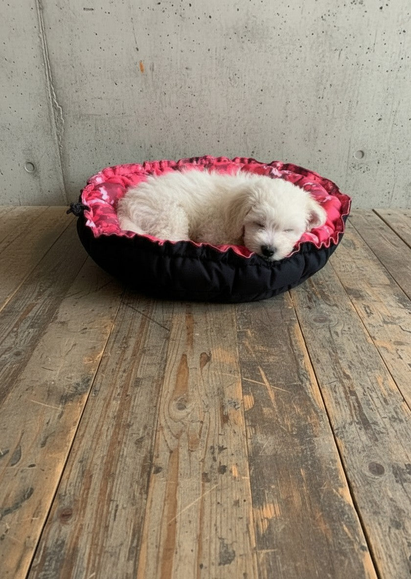 Cama Camo Rosa MITZON - golden retriever