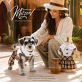 Conjunto cuadros MITZON para perros - camisa blanca y falda algodón y malla - ropa premium femenina canina