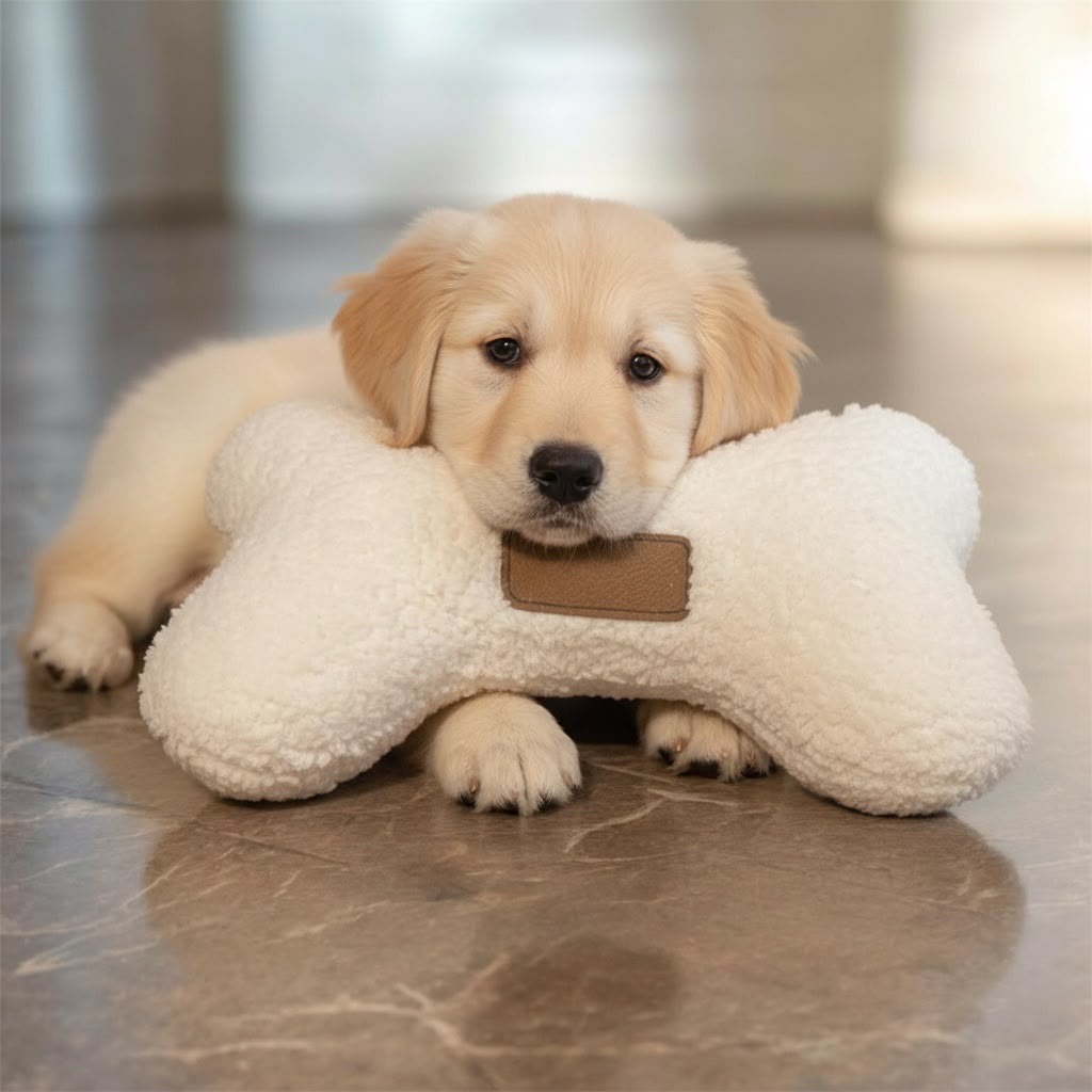Hueso de Peluche Blanco MITZON - Golden Retriever