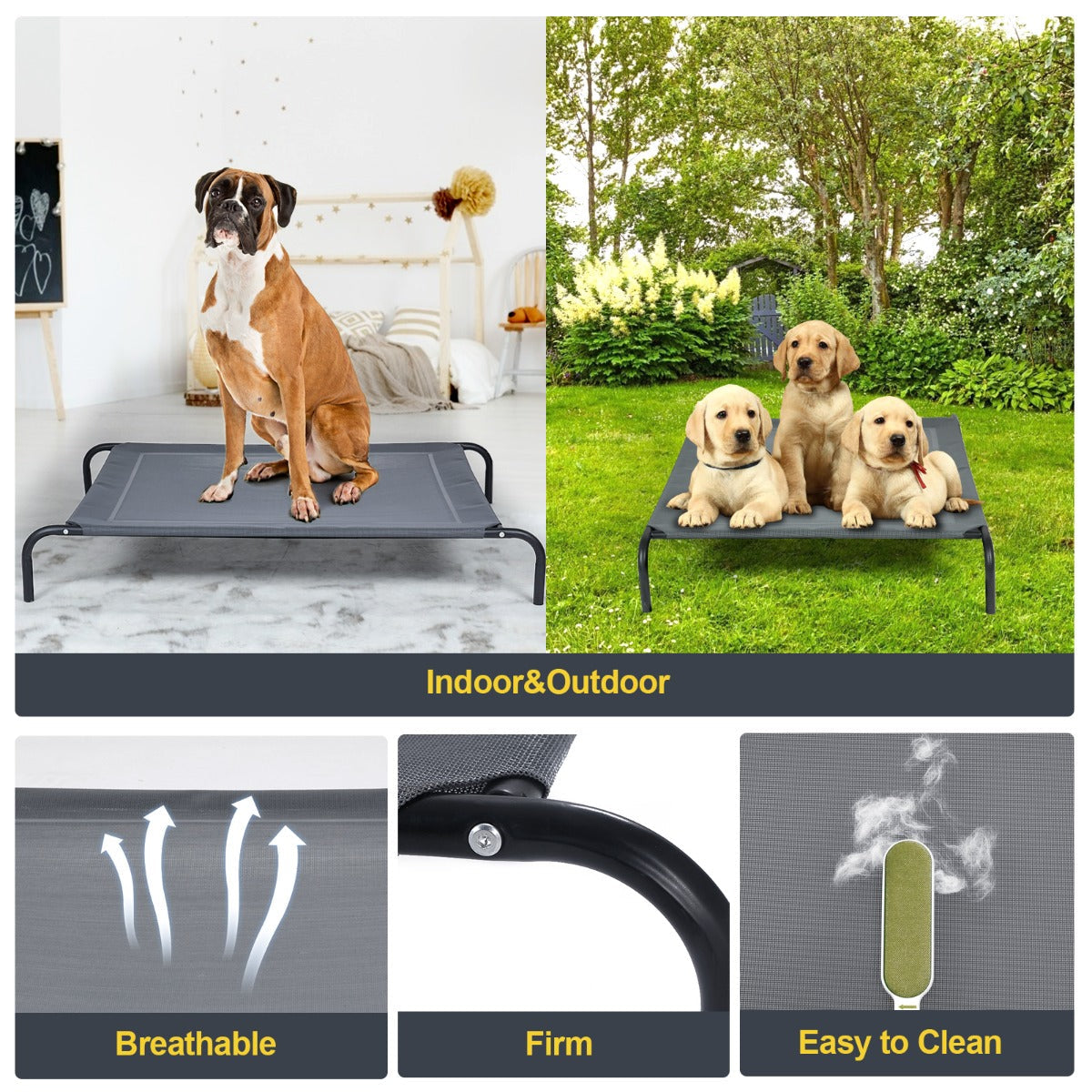 Cama elevada para perros grandes MITZON - uso interior y exterior NNECW