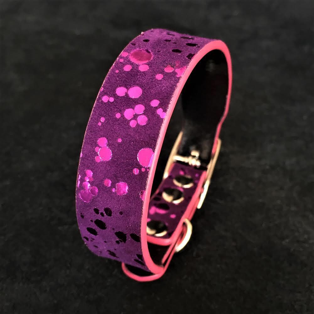 Collar Viola Drops premium para cachorros - accesorio tierno y sofisticado MITZON